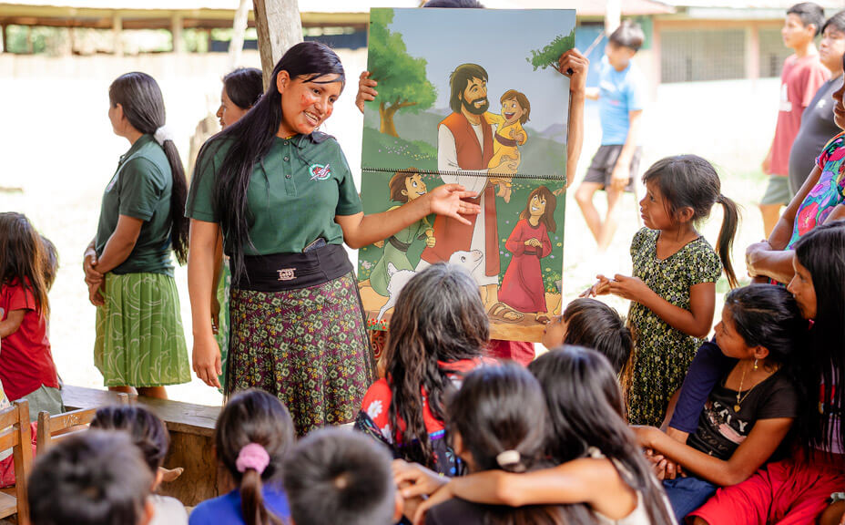 Children learning about Jesus in Peru through The Greatest Journey program