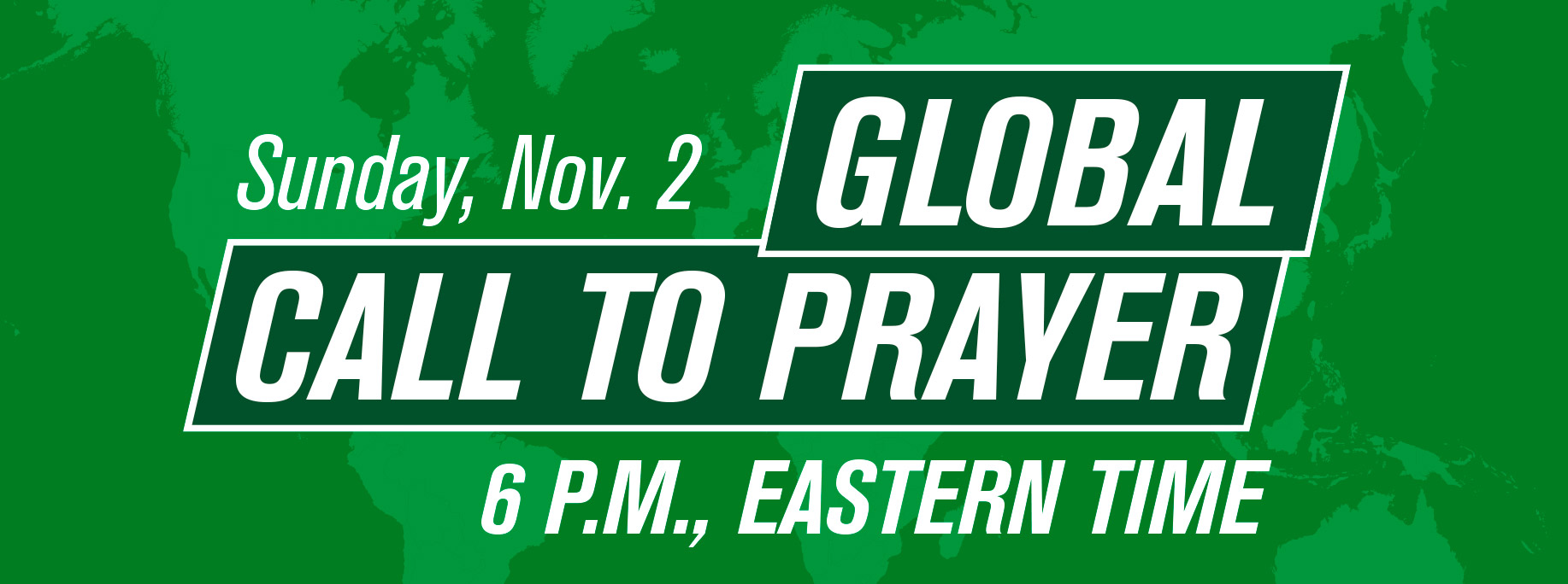 Global Prayer Event banner