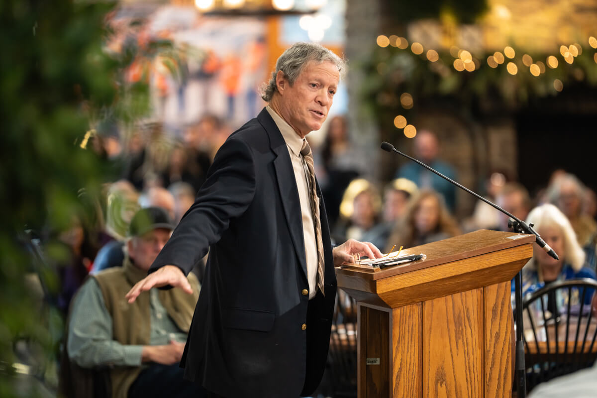 Jim Streit speaking at Samaritan's Purse