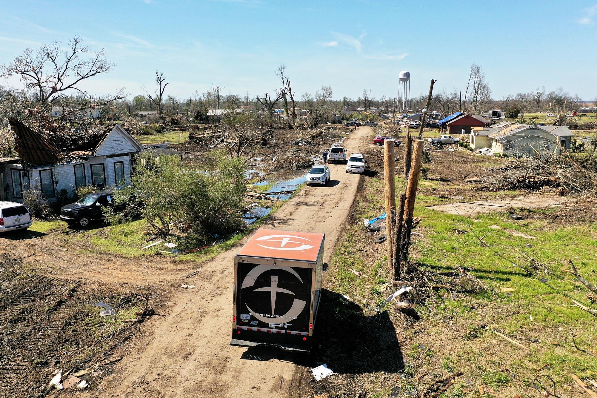 We rushed a Disaster Relief Unit to Rolling Fork and Silver City and volunteer teams are already out working.