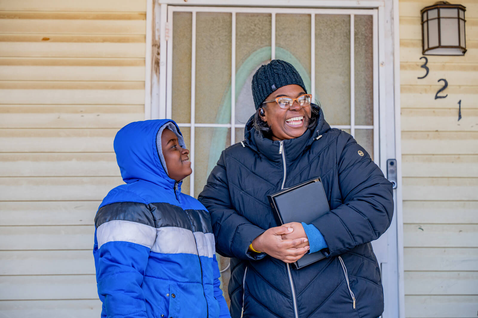 Talitha Finnie and two of her six children