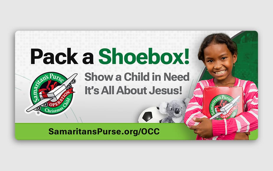 Pack a Shoebox digital billboard thumbnail
