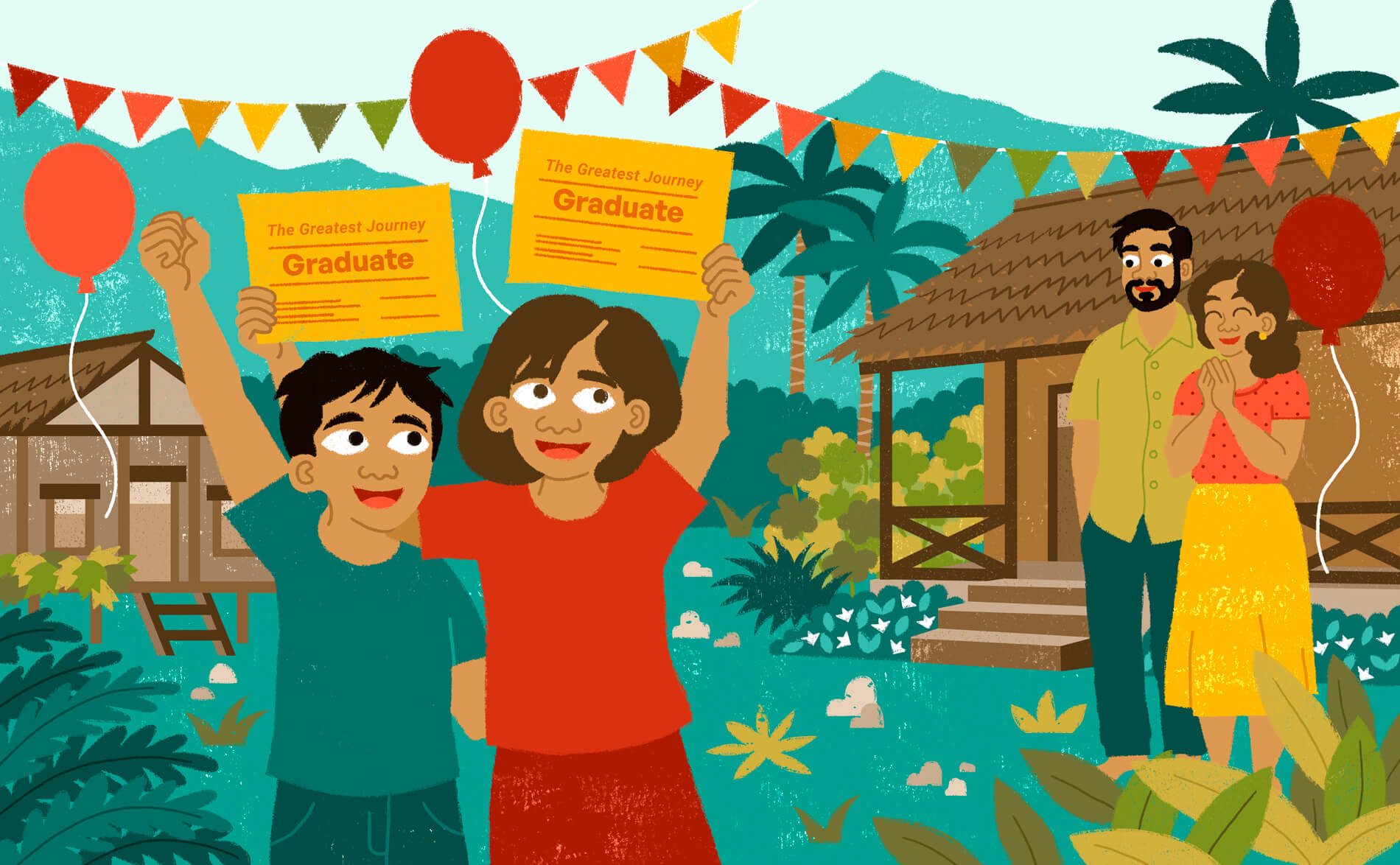 Rhonda and her husband watch as their children graduate from The Greatest Journey discipleship class