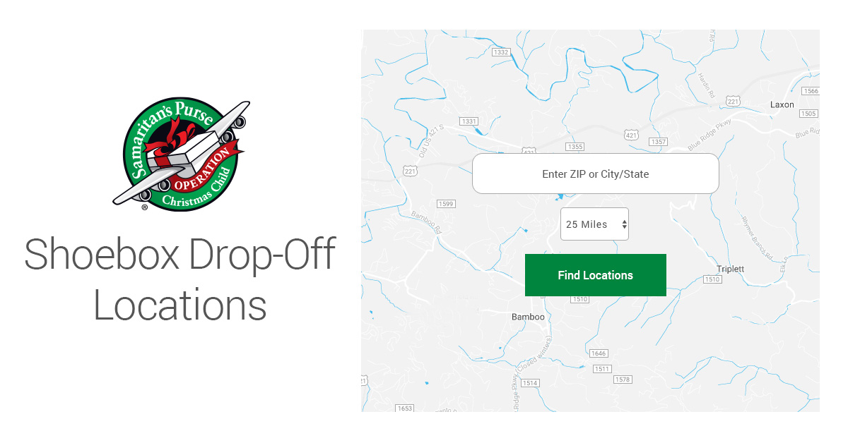 Shoebox Drop Off Locations