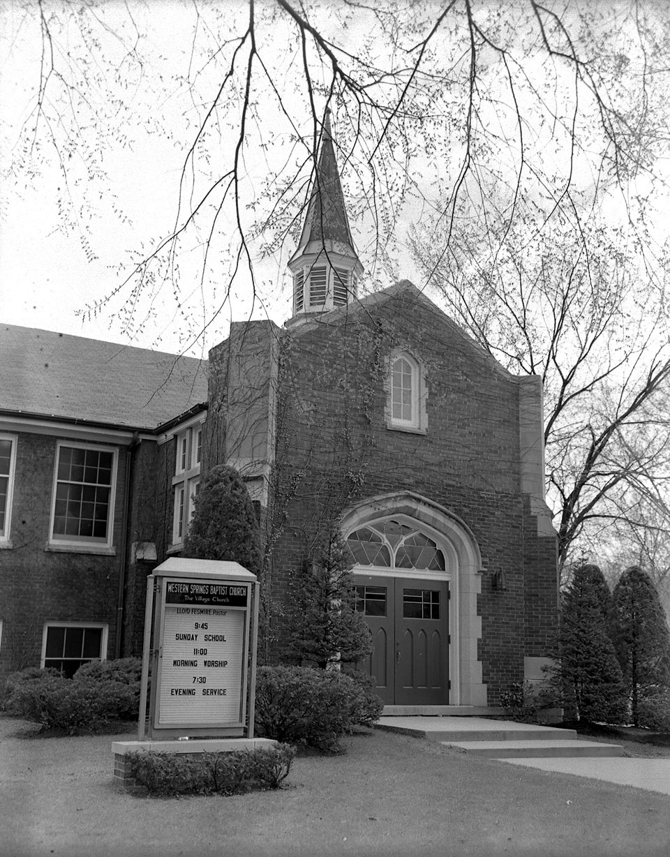 Front of Western Springs Baptist Church.